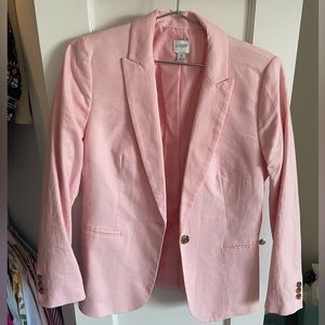 J.Crew pink linen cotton blazer size 8